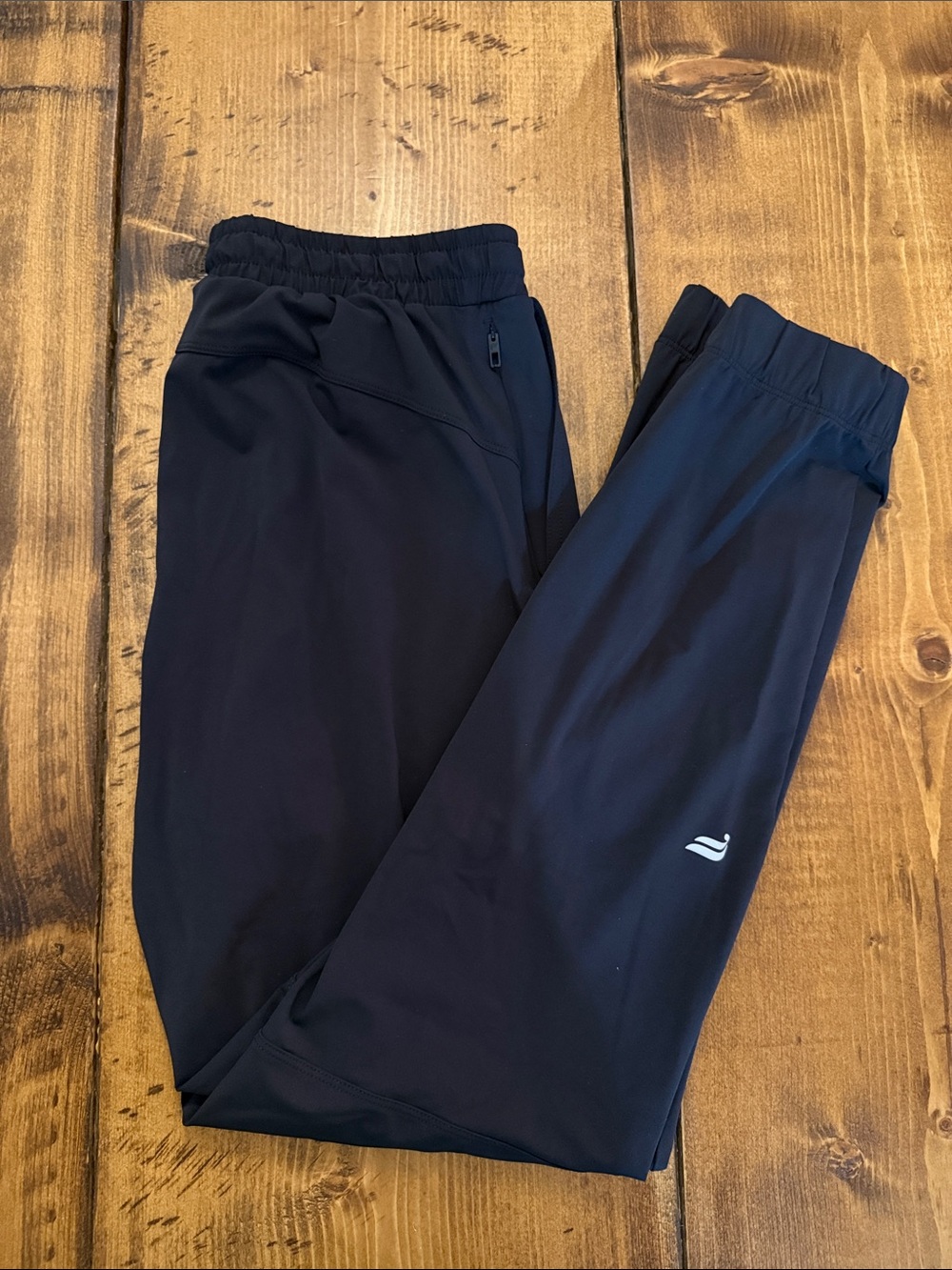Fabletics Women's Black Track Pants with Subtle Logo